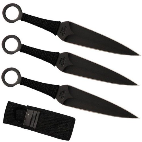 FANTASY JUMBO 2 PC THROWING KNIFE SET RED HANDLE