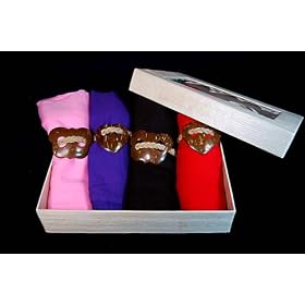 SARONG GIFT BOX 4 PACK CREAM BANANA BARK BOX