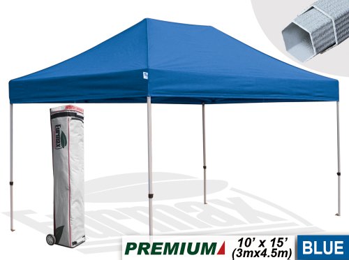 New Eurmax 10X15 blue Pop Up Commercial Canopy tent gazebo With Wheeled bag