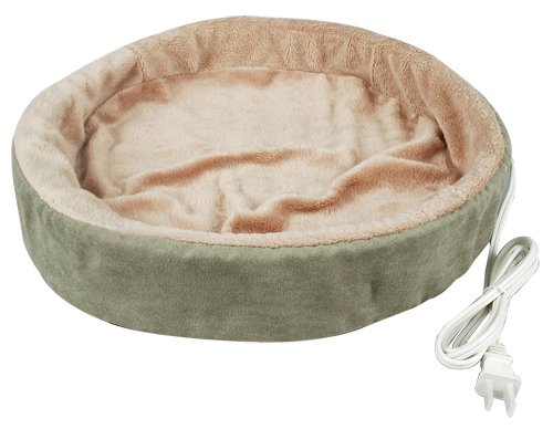 K&H Thermo-Kitty Cuddle Up Heated Cat Bed - Sage