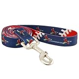 MLB St Louis Cardinals 6' Navy Blue-Red Dog Leash (Large)