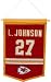 NFL Kansas City Chiefs Football Player Tradition Banner - Larry Johnson