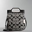 NEW AUTHENTIC COACH BONNIE SIGNATURE FOLDOVER CROSSBODY SWINGPACK 13393 (BW/Black)