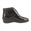 Women's Jessica Boot in Black Croco Color: Brown Croc, Size: 5