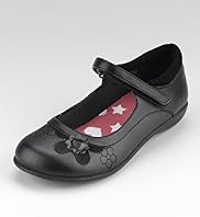Younger Girls' Permair™ Flower Embroidered School Shoes Younger Girls' Permair™ Flower Embroidered School Shoes
