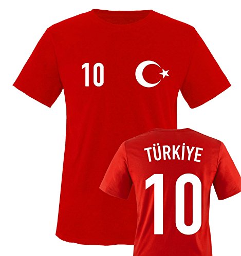 TRIKOT – TÜRKIYE – 10 – Herren T-Shirt – Rot / Weiss Gr. XL
