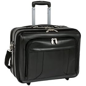 McKleinUSA Lasalle 83405 R Series Leather 17-Inch Wheeled Laptop Overnight (Black)