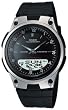 Casio Men's Core AW80-1AV Black Resin Quartz Watch with Black Dial