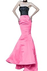  Mermaid Satin Evening Dress/Bridesmaid Dress  With Rhinestones