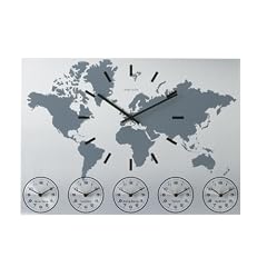 Karlsson KA5069 Wanduhr Worldtime, Alu