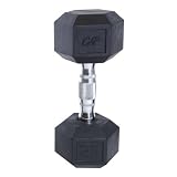 41m0qBt0j3L. SL160  Cap Barbell Rubber Coated Hex Dumbbell with Contoured Chrome Handle (25 Pound) Reviews