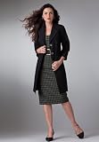 Roamans Plus Size Houndstooth Jacket Dress with Reach Technology