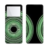 Circulitis Black (Green Swirl Black) - Apple iPod nano 1G (1st Generation) 1GB/ 2GB/ 4GB Protector Skin Decals - Faceplates