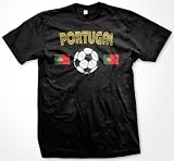 Portugal Flags International Soccer T-Shirt, Portuguese Pride Mens T-shirt