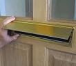 Letter Box Cover with Brush & Flap for Internal OR External Use - Gold Finish