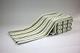 4 Pack Oversized Kitchen Towel sets in Green by Cotton Craft - Size 20x30 - Pure 100% Cotton - Crisp Basketweave striped pattern with hanging loop - Highly absorbent, soft & sturdy - Easy care machine wash - Buy 3 get free delivery - Save 66%