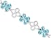 Antique Flower Design 15.00 carats total weight Oval & Round Cut Swiss Blue Topaz Gemstone Bracelet in Sterling Silver