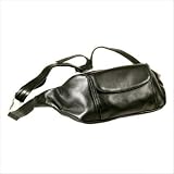 Fanny Pack with Flap Pocket in Black