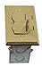 ENERLITES Flip Lid Cover Floor Box kit, 5” x 2.89” 1-Gang Cover, 20A Tamper-Weather Resistant Receptacle Outlets, Watertight Gasket, Corrosive Resistant Hardware, 975507-C, Brass (705507-C)