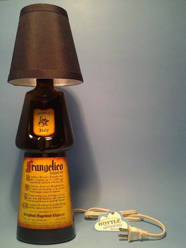 Frangelico Liquor Bottle Table Lamp W/ Black Shade