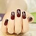 24 Pieces French High Light Texture Color Full Cover Nails Tips Special Brown Red Long Square False Nails