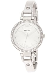 Fossil Womens ES3225 Georgia Analog Display Analog Quartz Silver Watch