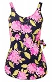 Paradiso Floral Plus Size Sarong Front Swimsuit - Plus Size Swimwear Plus Size Swimsuit