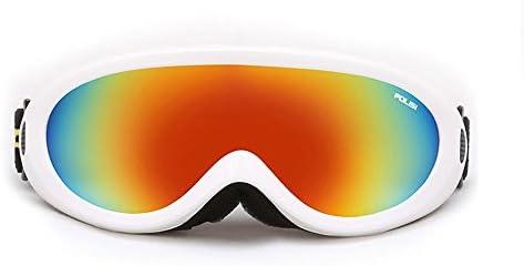 Professional men and women ski glasses goggles myopia anti-sandstorm children mountaineering snow mirror（White Frame）