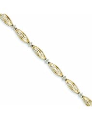 Genuine 14K Yellow Gold Diamond Bracelet 9 Grams Of Gold 100% Satisfaction Guaranteed.