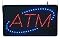 22" Blue & Red LED ATM Sign with oval