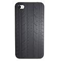Apple iPhone 4 Silikon Schutzh�lle in Schwarz mit Reifenprofil - HOT TIRE Silicon Case Weichschale H�lle Tasche - Tolle Geschenkidee!