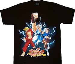 Street Fighter Trio Black T-shirt Tee
