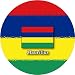 58mm Round Badge Style Keyring Mauritius Flag