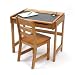 Lipper International Child's Chalkboard Desk and Chair Set, Pecan