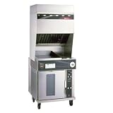 Wells WVOC-2HFG Ventless Cooktop 2 French Plates 1 Griddle with Thermostatic Controls Convection Oven Base Self Contained Hood System Electric