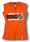 Cincinnati Bengals NFL Women's ASTRONOMY Split Neck Top, Tee, Orange
