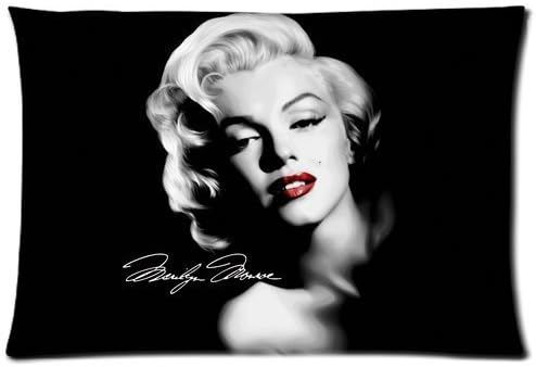 Miniwin Marilyn Monroe Custom Pillowcase Cover Two Side Picture Size 16x24 Inch