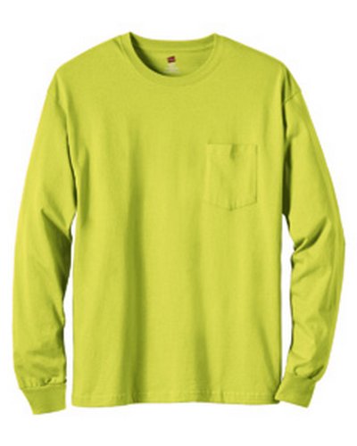 Hanes Men's Tagless 6.1 Long Sleeve With Pocket
