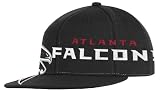 NFL Men's Atlanta Falcons End Zone Flat Visor Flex Hat - Tw78Z (Black, Small/Medium)