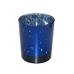 Mercury Glass Tealight Holder Set of 6 - Blue