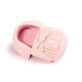 Toubaby 幼児の赤ちゃん秋冬タッセルファーストシューズ乳児靴 ろく色 (12CM, ピンク)