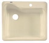 American Standard 7172.001.345 Silhouette 25-Inch Americast Single Bowl Single Hole Kitchen Sink, Bisque