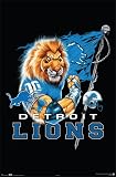 Detroit Lions Poster 22.5X34 Nfl Cartoon Lion 4109