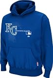 MLB Boys' Kansas City Royals Authentic Collection Change Up Hooded Perfect Fleece Pullover (Pro Royal, Large)