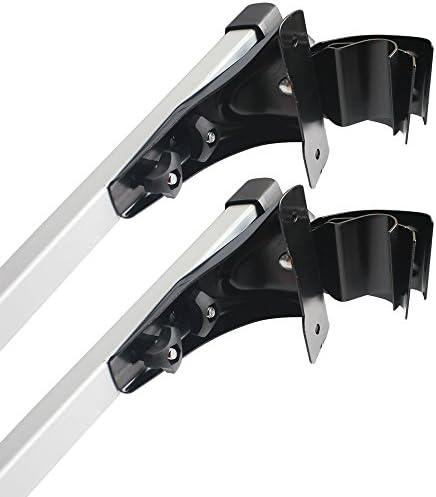 Aucos 48" Car Rooftop Rack Cross Bars for Window Frame Aluminum Crossbars Luggage Cargo Carrier Rack System + 3 Clamps