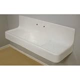Sign of the Crab P0812 Clarion 5' Cast Iron Farmhouse Drainboard Sink