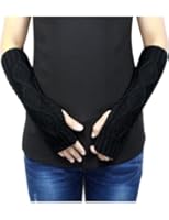 Dahlia Women's Aran Acrylic Knit Fingerless Arm Warmer Gloves
