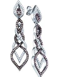 1.50CTW COGNAC DIAMOND LADIES FASHION EARRING