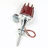 Pertronix D7143711 Flame-Thrower Vacuum Advance Red Male Cap Billet Electronic Distributor with Ignitor III Technology for Chrysler/Dodge/Plymouth 426-440