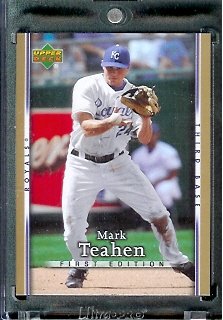 2007 Upper Deck First Edition Baseball Card #93 Mark Teahen Kansas City Royals - Mint Condition - In Protective Display Case !